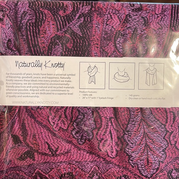 NWT Naturally Knotty 100% Silk Scarf - Picture 2 of 2